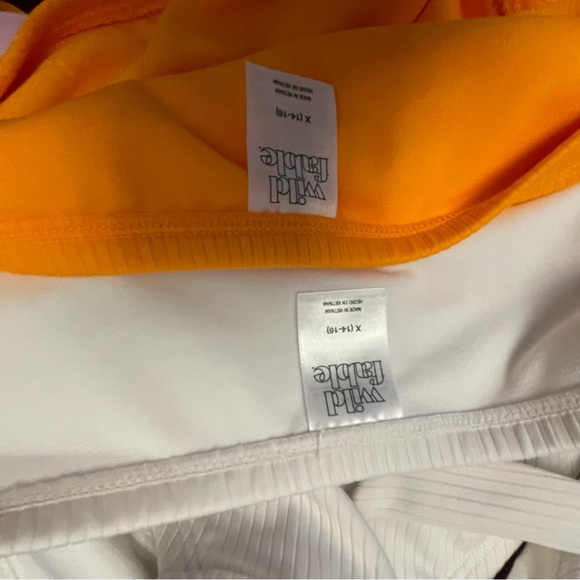 Orange and White Bikini bottoms set of two - Picture 2 of 4